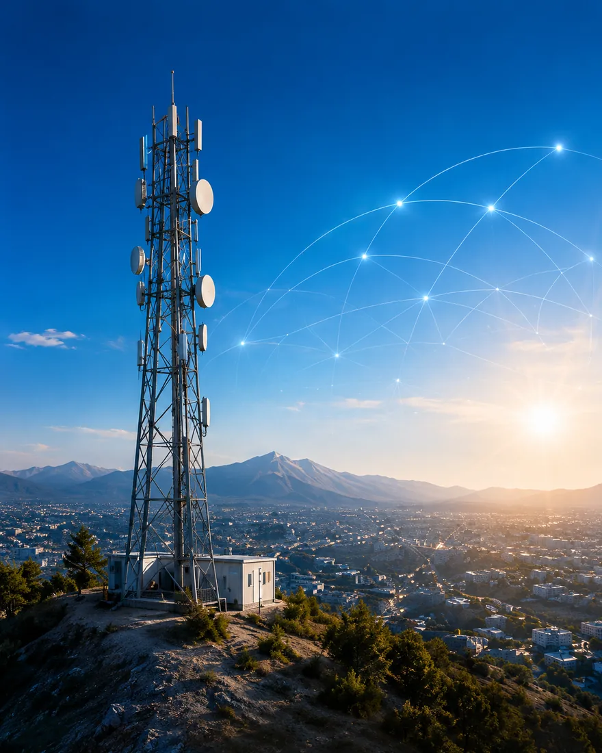 Connected telecom towers